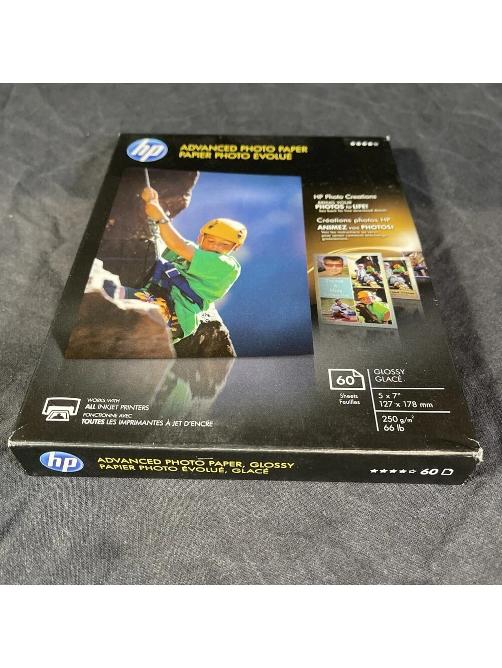 HP Advanced Glossy Photo Paper 60 Sheets 5 x 7 Q8690A New Sealed
